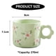 thumbnail image 2 of Taza de agua de cerámica con bonita flor de 270ml, taza creativa para pareja, taza de café, taza de desayuno para oficina, 2 of 5