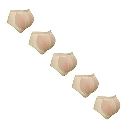 

Women Underwear Brief Silicone Padded Enhancer Body Shaper Push Up Pads Panty Set Panties 5PC
