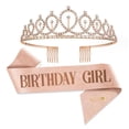 thumbnail image 1 of Tiara nupcial con diamantes de imitación de cristal y banda de reina de cumpleaños, corona de boda para mujeres y niñas, diadema de cumpleaños, 1 of 5