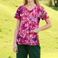 thumbnail image 2 of NAMTYQX Breast Cancer Awareness T-Shirts Plus Size Tshirts Shirts for Women Purple Size S, 2 of 4