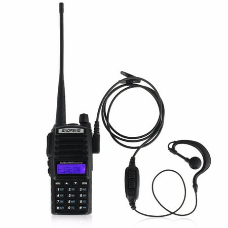 Walkie Talkies Earpiece BaoFeng UV-82L Walkie Talkie Radio 2 Way 128 Channel Walkie Talkie Radio Transcevier VHF UHF Dual Band Walkie Talkie 65-108MHz FM Radio with Original Earpiece and Desktop Charger ()