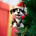 thumbnail image 5 of KCEHTA Dog Christmas Ornaments, Dog Ornaments for Christmas Tree, Personalized Cute Flat Acrylic Dog Christmas Decor with Santa Hat Christmas Party Decorations Dog Lovers Gifts, 5 of 7