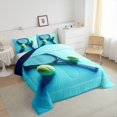 thumbnail image 3 of Feelyou Sports Lover Teens Queen Comforter Set, Eat Sleep Tennis Repeat Bedding Sets, Ball Gaming Gamer Reversible Bedding Comforter Set, Microfiber Bedroom Decor, 3-Piece, 3 of 8