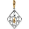 thumbnail image 1 of 14K White Gold With Yellow Rhodium, And Champagne Diamond Slide Made In India pm5170-016-wa, 1 of 5