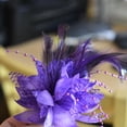 thumbnail image 4 of Pluma con perla para ramo de flores, decoración de fiesta, flor de pluma púrpura, 4 of 8