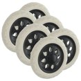 thumbnail image 1 of FESTFENDS 6Pcs Beige Cart Wheels Replacement Suitable for Shopping Trolleys and Wheelchairs, 1 of 8