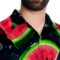 thumbnail image 5 of Watermelon Men's Casual Poplin Button Down Short Sleeve Shirts for Summer Beach - Unisex, 5 of 6