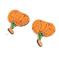 thumbnail image 2 of Pendientes de calabaza vintage, exquisitos pendientes colgantes hechos a mano para fiestas de Halloween a diario., 2 of 14