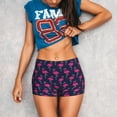 thumbnail image 3 of Logiee Cute Flamingo Print Women's Biker Shorts,Workout Gym Shorts,Scrunch Shorts,Tummy Control Hidden Scrunch Running Yoga Shorts-XX-Large, 3 of 8