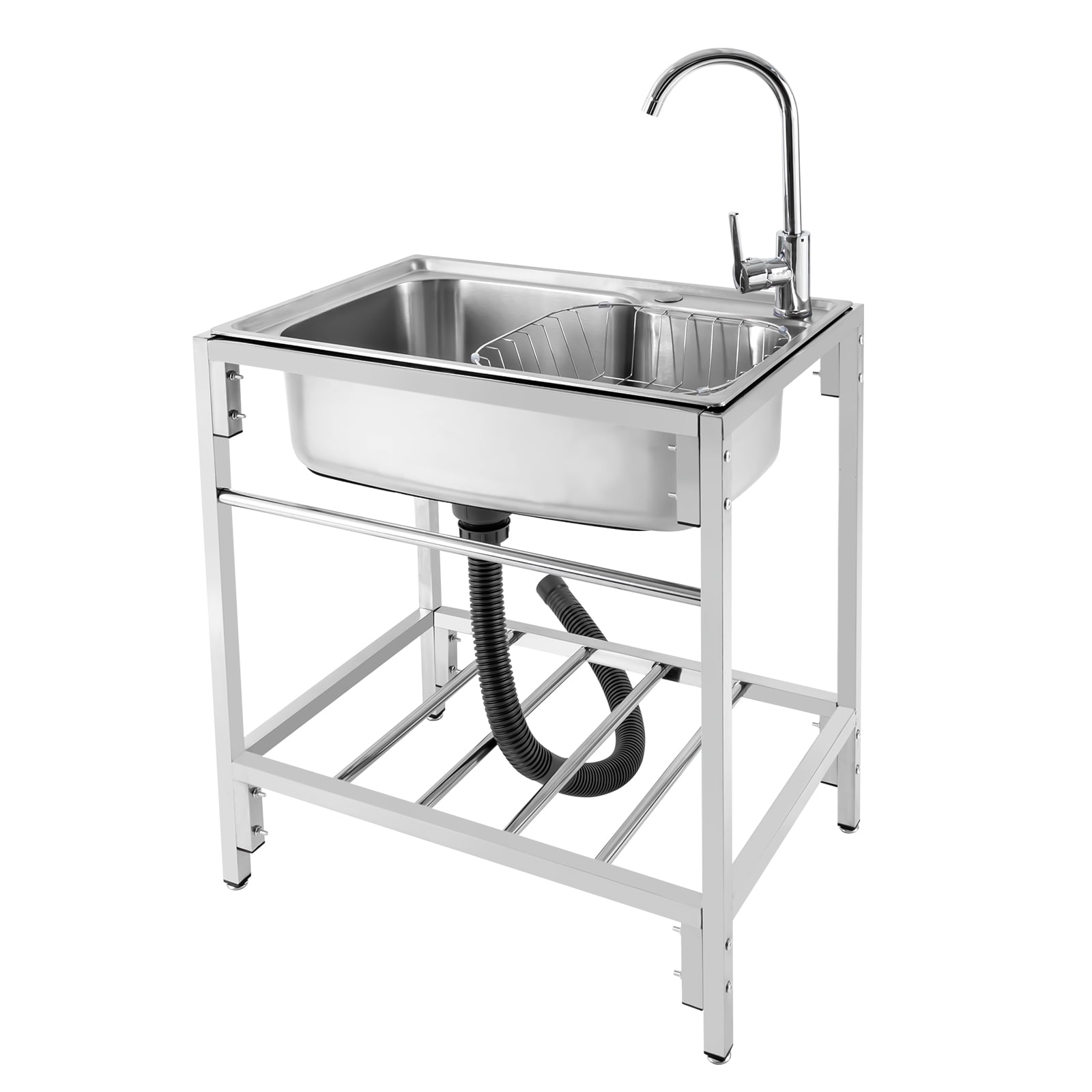 Aiqidi 1 Compartment Commercial Restaurant Sink Single Bowl Kitchen