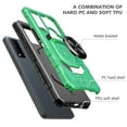thumbnail image 4 of For TCL 30V 30 V 5G Dropproof Shockproof Kickstand Ring Stand Phone Case Cover With Tempered Glass Screen Protector - Green, 4 of 5