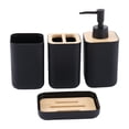 thumbnail image 4 of 4x organizador de baño, juego de accesorios de baño, regalo práctico, decoración de baño, almacenamiento de artículos de tocador, baño esencial para 009 negro, 4 of 9