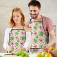 thumbnail image 5 of Pioneer Flower Floral Print Pattern Cotton Linen Apron with Pockets, Waterproof Adjustable, 33x27 Inch for Kitchen, Gardening, BBQ, Salon, 5 of 6