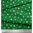 thumbnail image 3 of Soimoi Green Silk Fabric Crystals Floral Decor Fabric Printed Yard 42 Inch Wide, 3 of 5