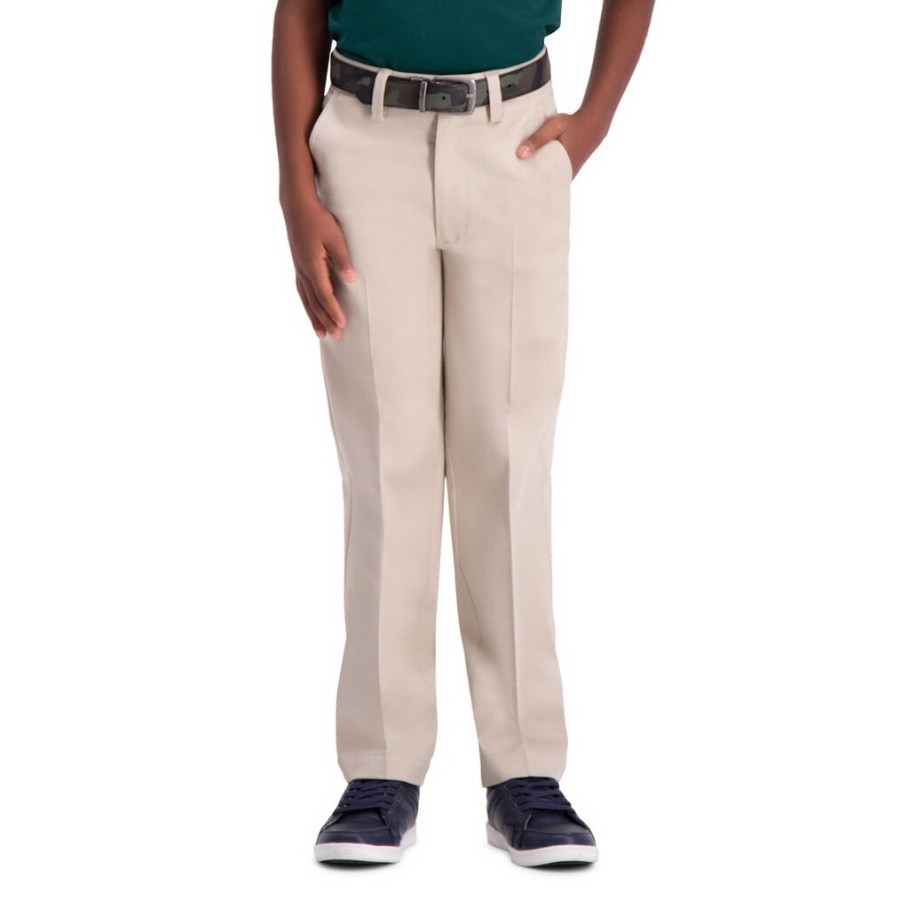 Haggar Premium No-Iron Khaki Pants Sand 