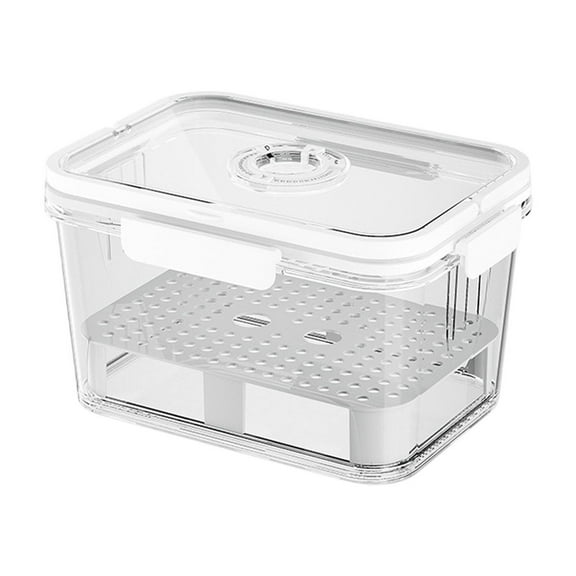 ​Portable Cooler Lunch Box | Dual-Layer Ice Tray Outdoor Camping Refrigerator | Airtight Leak-Proof Food Storage Container with Freshness Tracker | Plastic Picnic Preservation Box (White)​