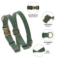 thumbnail image 2 of Unique Bargains Dog Collar Soft PU Durable Heavy Duty Dog Collar with Quick Release Metal Buckle Puppy Collar Adjustable Collar for Dogs Small Dark Green, 2 of 7