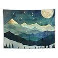 thumbnail image 5 of Creowell Forest Mountain Tapestry Mountains and Sun Starry Sky Decorative Wall Hanging Art Tapestries Forest Sunset Nature Landscape Tapestry Home Decor for Bedroom Living Room Dorm Painting, 5 of 6
