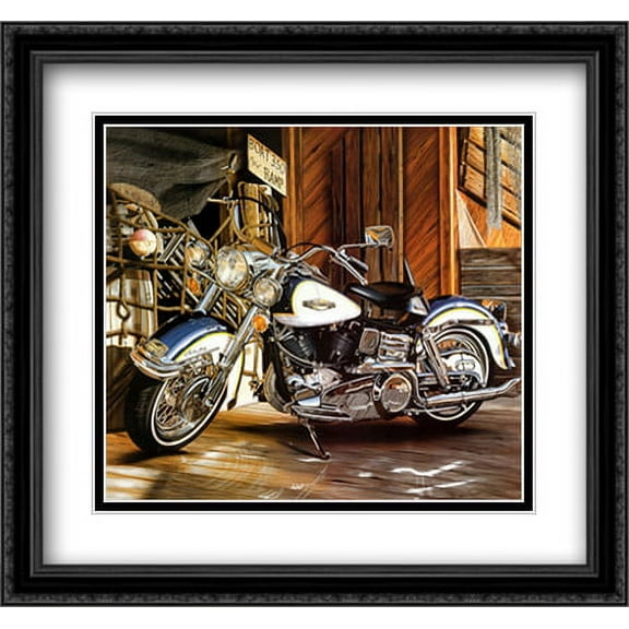 Catch of the Day 2x Matted 36x28 Large Black Ornate Framed Art Print by Scott Jacobs