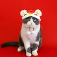 thumbnail image 6 of Milue Cat Lion Costume Hat Small Dogs Cats Plush EarFlap Cap Puppy Festival Headgear, 6 of 16