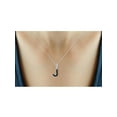thumbnail image 3 of JewelersClub Black Diamond Accent Sterling Silver A TO Z Initial Pendant, 18", 3 of 4