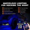 thumbnail image 6 of Nilight RGB LED Rock Lights Kit 10 Pods Underglow Multicolor Neon Pod with Remote & Bluetooth App Control DIY Flashing Music Mode Wheel Well Light for Truck ATV UTV RZR SUV, 6 of 8