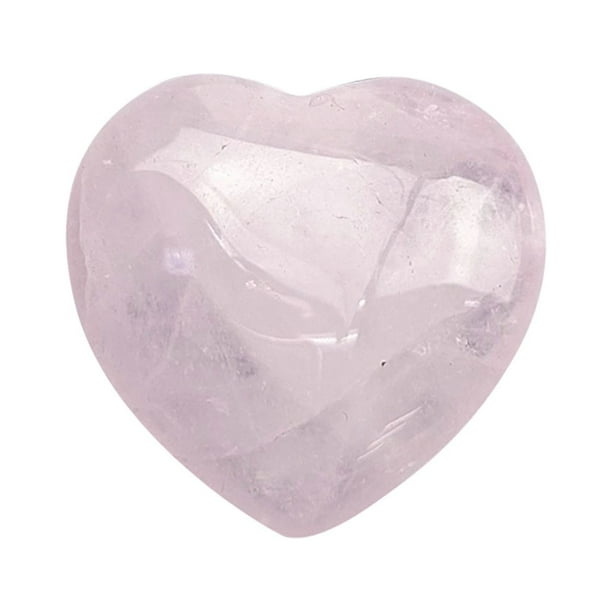 Cristal Natural en Forma de Corazón Pulido Gema en Forma de Corazón Cuarzo Rosa Amatista Todo tipo de Cristal Gema Set Energía Meditación
