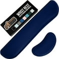 thumbnail image 1 of GORILLA GRIP Silky Memory Foam Wrist Rest for Computer Keyboard, , Ergonomic Design for Typing Pain Relief, Desk Pads Support Hand and Arm, Mousepad Rests, Stain Resistant, 2 Piece Pad, Black, 1 of 10