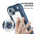 thumbnail image 6 of JTCASES for iPhone 13 Mini Case, Heavy Duty Protection Hybird PC Silicone 360° Rotating Ring Bracet Magnetic Car Mount Fully Coverage Slim Non-Slip for iPhone 13 Mini, Blue, 6 of 6
