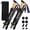 Black with Green, variant on Trek-Z Cork Grip Trekking Poles – Lightweight Folding Hiking Poles, Adjustable Height, Compact Travel Design, Aircraft-Grade Aluminum Walking Sticks for Men & Women