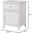 thumbnail image 3 of Glory Furniture Izzy 1 Drawer 1 Door Nightstand in White, 3 of 16