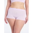 thumbnail image 2 of Joyspun Women's Ribbed Modal Boyshort Panties, 3-Pack, Sizes XS-3XL, 2 of 8