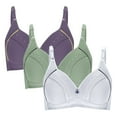 thumbnail image 2 of OSFVNOXV Plus Size Bras for Women,3 Pack Wireless Everyday Bra,Seamless Soft Breathable Full Figure Adjustable Gathered Together Bra,36-48, 2 of 3