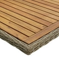 thumbnail image 3 of vidaXL Garden Dining Table Brown 200x100x74 cm Poly Rattan, 3 of 4