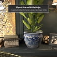 thumbnail image 5 of Red Lantern 14" Ladies Blue & White Porcelain Fishbowl Planter, 5 of 6