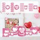 thumbnail image 1 of Juego de vajilla para fiesta de San Valentín – Platos festivos con purpurina en forma de corazones, tazas, servilletas, papel rosa desechable de 16/20 piezas, 7 y 9 pulgadas, decoración romántica, 1 of 6