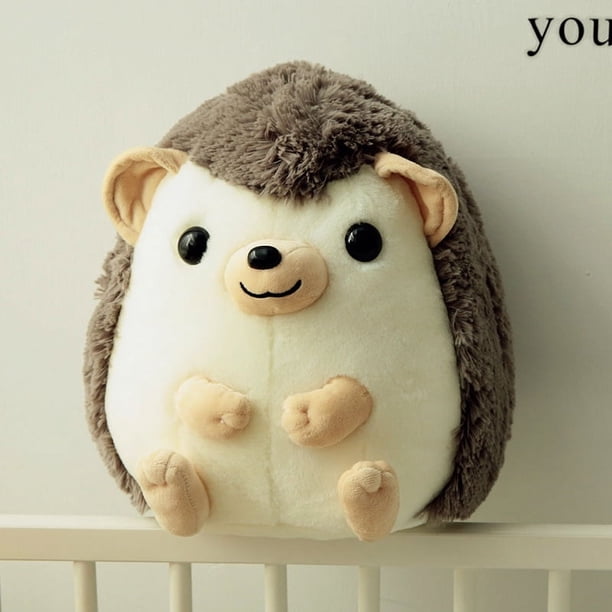 Muñeco de peluche de erizo peludo, redondo y esférico, con garra grande