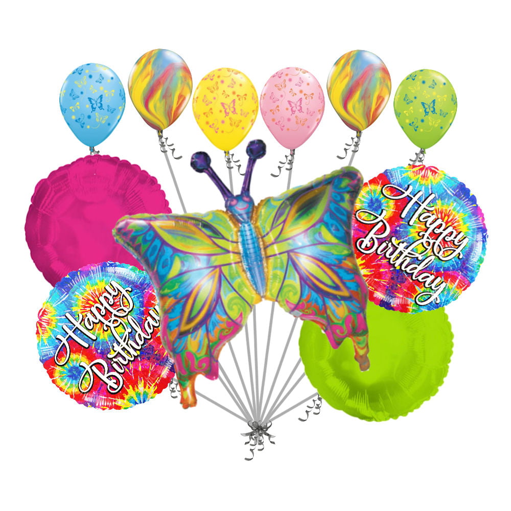 7 pc Disco Fever Dancers Balloon Bouquet Party Decor Hippie 60's 70's Birthday 