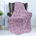 thumbnail image 4 of Unicorn Soft Flannel Fleece Throw Blanket, Polygonal Origami Inspired in a Monochrome Layout, Cozy Plush for Indoor and Outdoor Use, 50" x 60", Lilac Blue Violet, by Ambesonne, 4 of 5