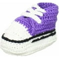 thumbnail image 3 of Jefferies Socks Unisex Newborn High Top Crochet Sneaker Bootie 1 Pair, 3 of 5