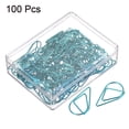 thumbnail image 3 of Unique Bargains Paper Clips Drop-Shaped with Box 1 Inch Blue for Organize Office Home, Pack of 100, 3 of 5