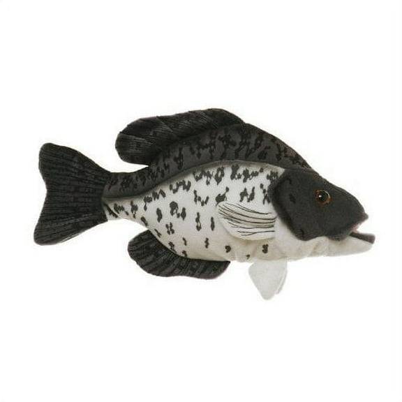 7" Black Crappie Fish Plush Stuffed Animal Toy