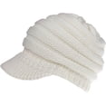 thumbnail image 2 of YooGuoGuo Winter Cable Knit Beanie Cap Soft Stretch Messy High Bun Ponytail Hat Unisex Warm Fleece Lined Skull Cap, 2 of 7