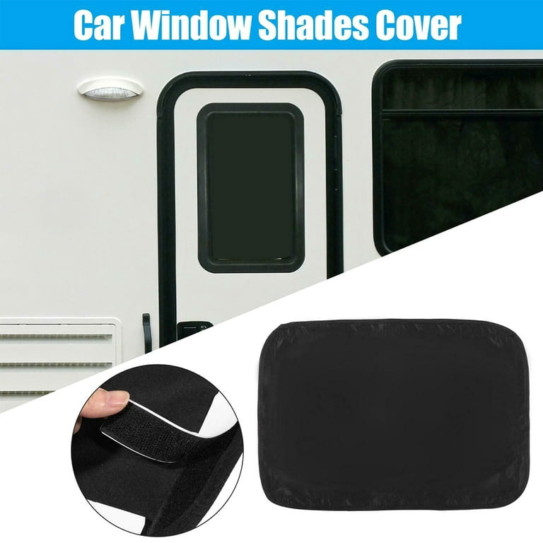 JTWEEN RV Window Door Shade Cover,25 X 16 in Foldable Oxford RV Sun Shade  Windshield Blackout Shower Curtains for RV Accessories 