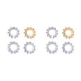 thumbnail image 4 of Wweixi Nipples Rings Fashionable Body Ornament Comfortable Convenient Piercing Durable Pedant Jewelries for Dressing Square 4 Pieces 2Set, 4 of 6