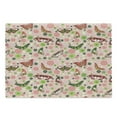 thumbnail image 1 of Nature Cutting Board, Butterflies Flowers Shamrocks Vibrant Botanical Inspirational Print, Decorative Tempered Glass Cutting and Serving Board, Large Size, Lime Green Pale Pink, by Ambesonne, 1 of 1