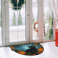 thumbnail image 2 of CURLYOOT Festival Black Cat Pumpkin Half Round Door Mat 40'' x 63'', Indoor Outdoor Entrance Rug, Semi Circular Area Rug, Non Slip Washable Absorbent Doormat, Laundry Room Rug, 2 of 7