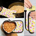 thumbnail image 5 of Yayeee Oven Mitts and Pot Holder Set of 4 Heat Resistant Kitchen Gloves Baking Hot Pad, White Stars Pattern, 5 of 5