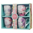 thumbnail image 3 of Christian Art Gifts Ceramic Coffee and Tea Mug Set for Women: Vintage Botanic Floral Inspirations Design with Encouraging Bible Verses, Variety Boxed Set of Four Colorful Cups, 3 of 5