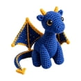 thumbnail image 2 of Dragon Stuffed Animal, Crochet Stuffed Animal, Crochet Dragon, Winged Dragon, 6X3 Inch Handmade Amigurumi Mythical Plush Set with Matching Decorative Card, Soft Handcrafted, 2 of 6